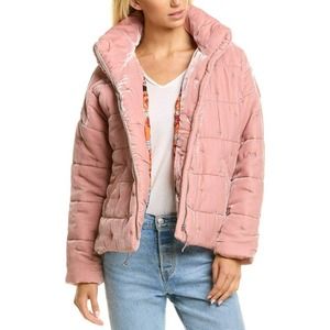 NEW Johnny Was Pink Velvet Zaelia Puffer Jacket